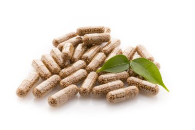 Homeopatik granül içerikli kapsül.