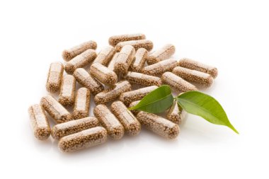 Homeopatik granül içerikli kapsül.