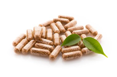 Homeopatik granül içerikli kapsül.