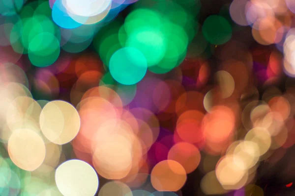 Farbige Defokussierte Lichter Hintergrund Abstraktes Bokeh Licht — Stockfoto