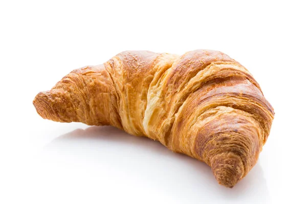 Čerstvě Upečený Máslový Croissant Fotografie Ateliéru — Stock fotografie