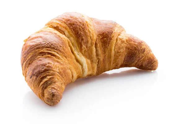 Čerstvě Upečený Máslový Croissant Fotografie Ateliéru — Stock fotografie