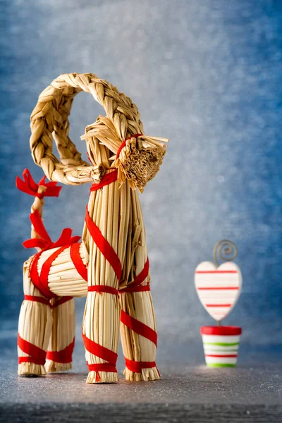 Goat Christmas Still Life Card Yule Goat — Stock Photo, Image