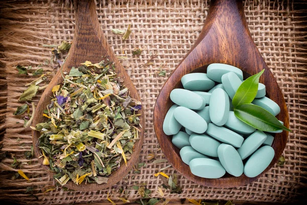 Suplemento Homeopático Medicina Alternativa Cápsulas Vitamina — Fotografia de Stock