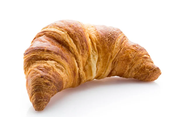 Frissen Sült Vajas Croissant Stúdió Fotó — Stock Fotó