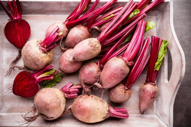 Yeni pancar hasadı. Durgun hayat.