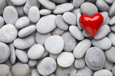 Kaplıca taşlarının kırmızı kalbi.