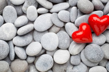 Kaplıca taşlarının kırmızı kalbi.