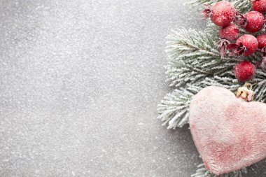 Noel ağacı, tebrik kartı. Dekorasyon.