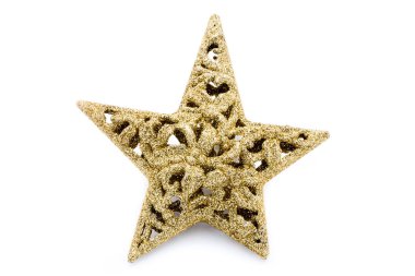 Beyaz arkaplanda Noel süsleri.