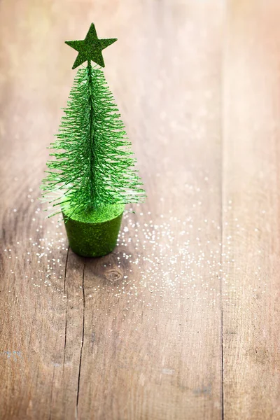 Christmas Decoration Wooden Background — Stock Photo, Image