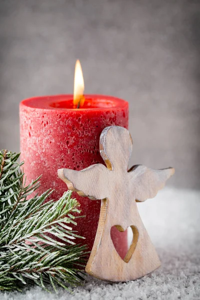 크리스마스 촛불과 크리스마스 — 스톡 사진