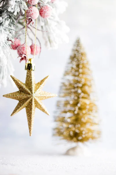 Vánoční Dekorace Přes Dřevěné Pozadí — Stock fotografie