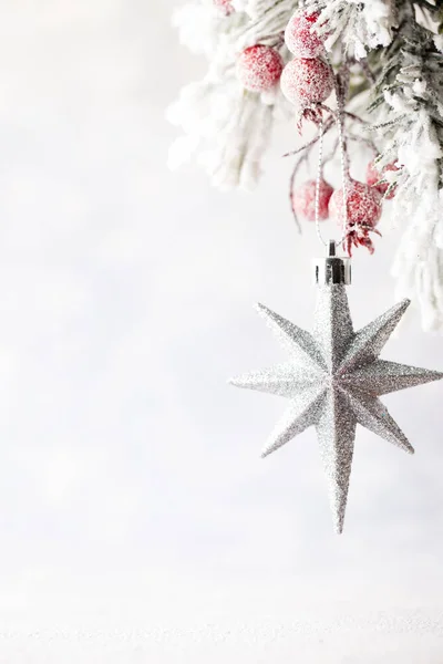 Christmas Decoration Wooden Background — Stock Photo, Image