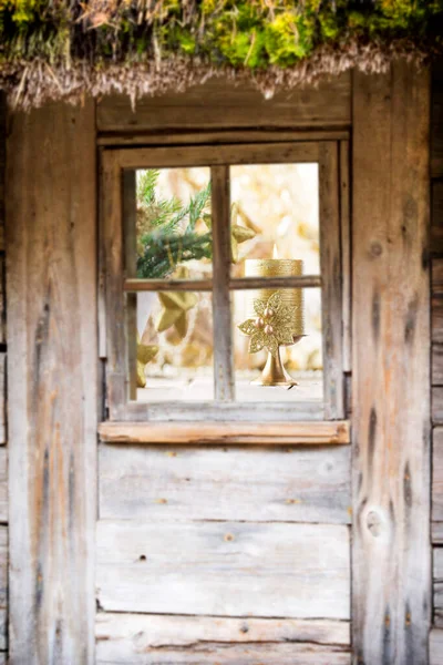 Christmas Composition Window — Stock Photo, Image