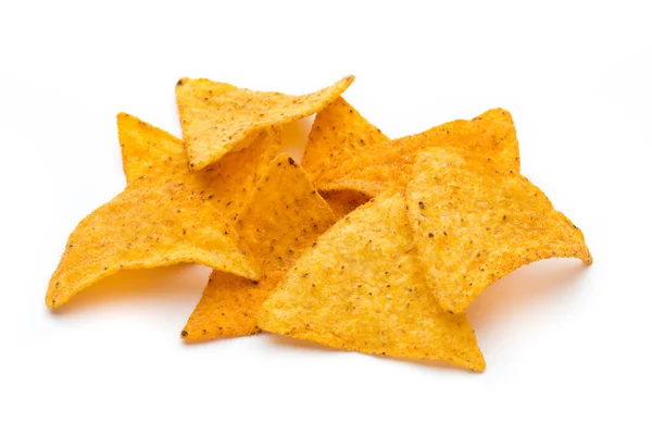 Nachos Chips Isolated White Background — Stock Photo, Image