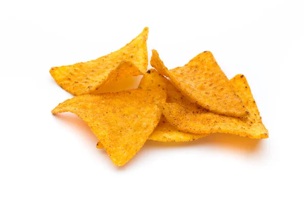 Nachos Chips Isolato Sfondo Bianco — Foto Stock
