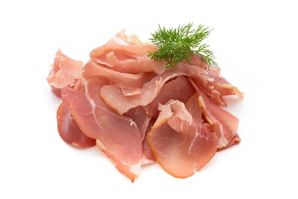 Jamon Jambon Sur Fond Blanc — Photo