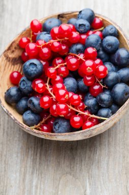 Taze yaban mersini ve frenk üzümü..