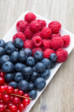 Taze yaban mersini ve frenk üzümü..