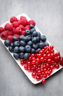 Taze yaban mersini ve frenk üzümü..