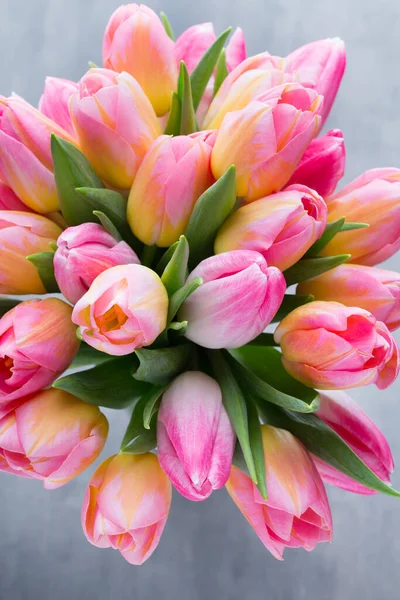 Весенние Цветы Букет Тюльпанов Фоне Боке — стоковое фото