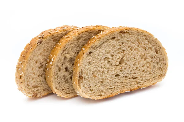 Bröd Isolerad Den Vita Bakgrunden — Stockfoto