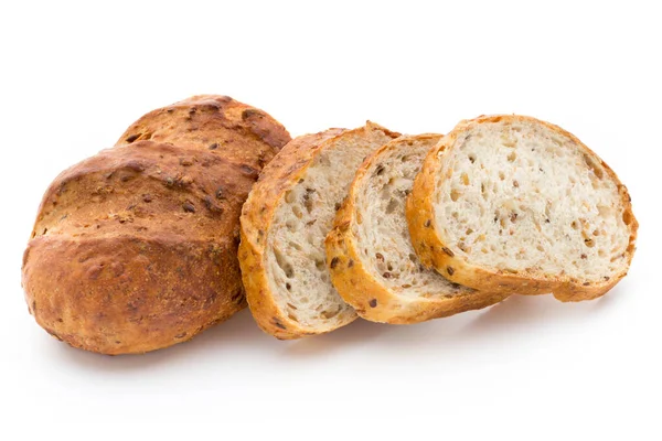 Pão Isolado Branco — Fotografia de Stock