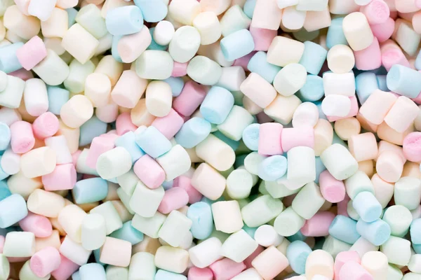 Marshmallows Bakgrund Eller Textur Färgglada Mini Marshmallows — Stockfoto