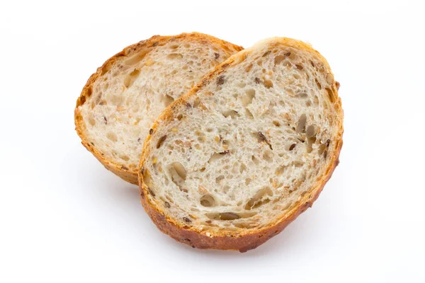 Brood Geïsoleerd Wit — Stockfoto