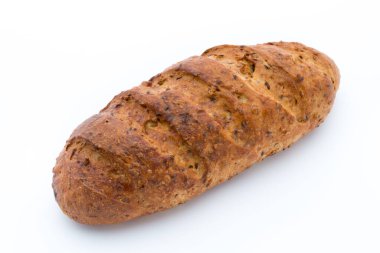 Ekmek somunu beyazda izole..