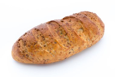 Ekmek somunu beyazda izole..