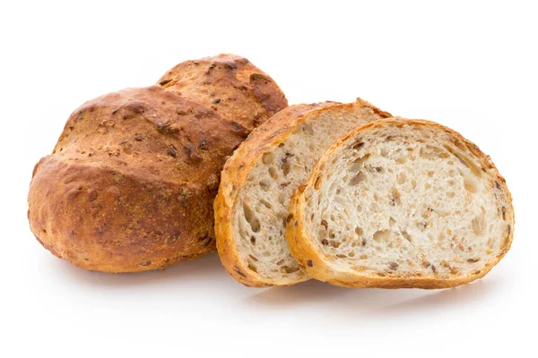 Bochník Chleba Izolovaný Bílém — Stock fotografie