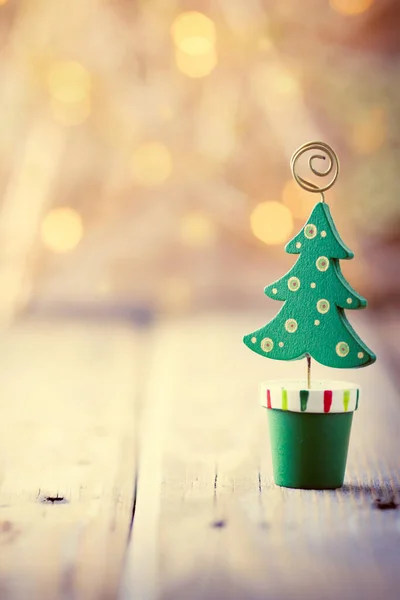 クリスマスの背景 木製の背景にクリスマスの装飾 — ストック写真