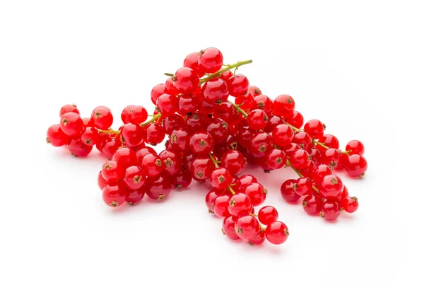 Rote Johannisbeeren Stillleben Isoliert Auf Weißem Hintergrund — Stockfoto