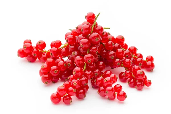 Rote Johannisbeeren Stillleben Isoliert Auf Weißem Hintergrund — Stockfoto