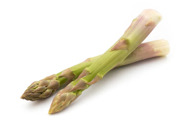 Eco Asperges Witte Achtergrond Verse Groenten — Stockfoto