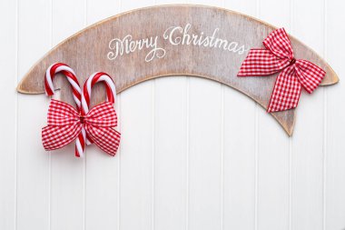 Noel tebrik kartı ve kır evi süslemeleri..