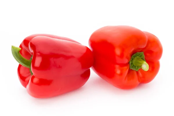 Färsk Röd Paprika Vit Bakgrund Isolerad — Stockfoto