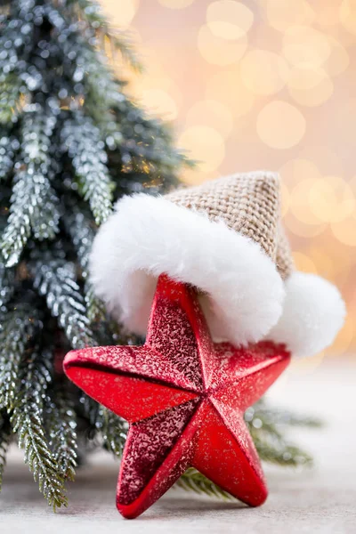 Decorazioni Dell Albero Natale Sfondo Bokeh — Foto Stock