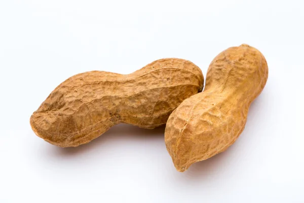 Dried Peanuts White Background — Stock Photo, Image