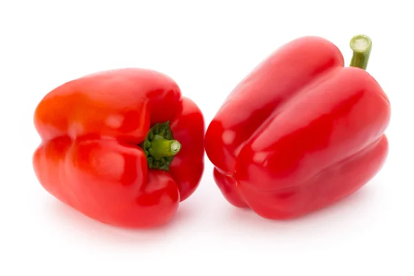 Färsk Röd Paprika Vit Bakgrund Isolerad — Stockfoto