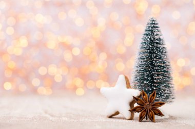 Noel arkaplanı, tebrik kartı. Xmas dekorasyonu.