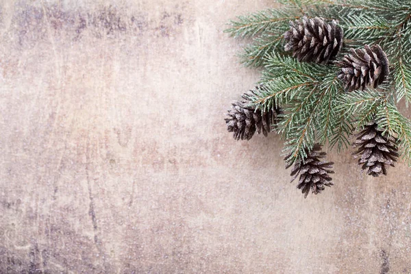 Christmas Day Decorations Grey Background — Stock Photo, Image
