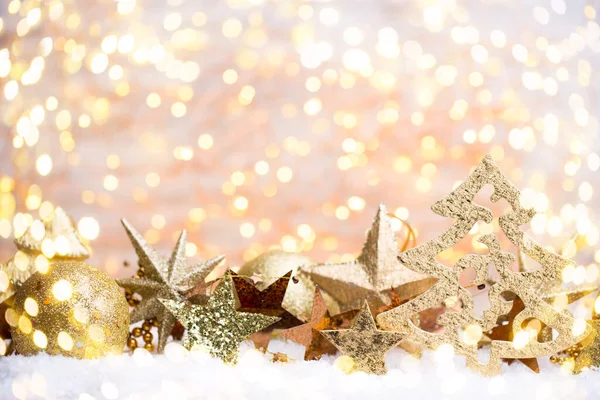 Navidad Año Nuevo Oro Tema Fondo — Foto de Stock