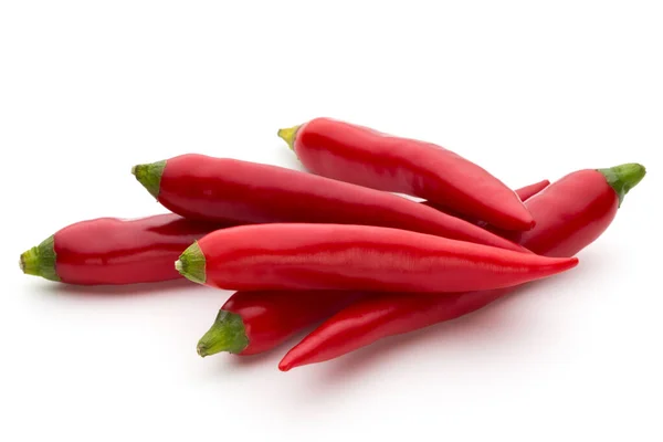 Rode Chili Peper Geïsoleerd Een Witte Achtergrond — Stockfoto