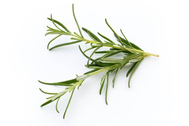 Biberiye beyaz arkaplanda izole edildi, Üst görünüm.