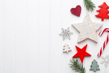 Noel tebrik kartı ve kır evi süslemeleri..