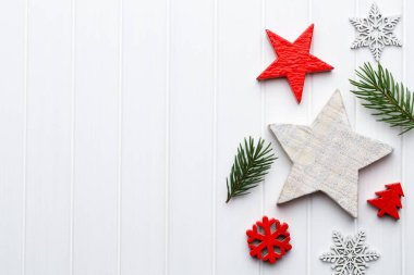 Noel tebrik kartı ve kır evi süslemeleri..