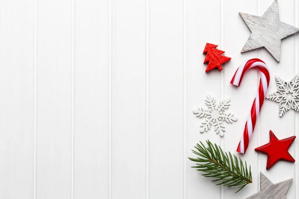 Julekort Med Rustikke Julepynt – stockfoto